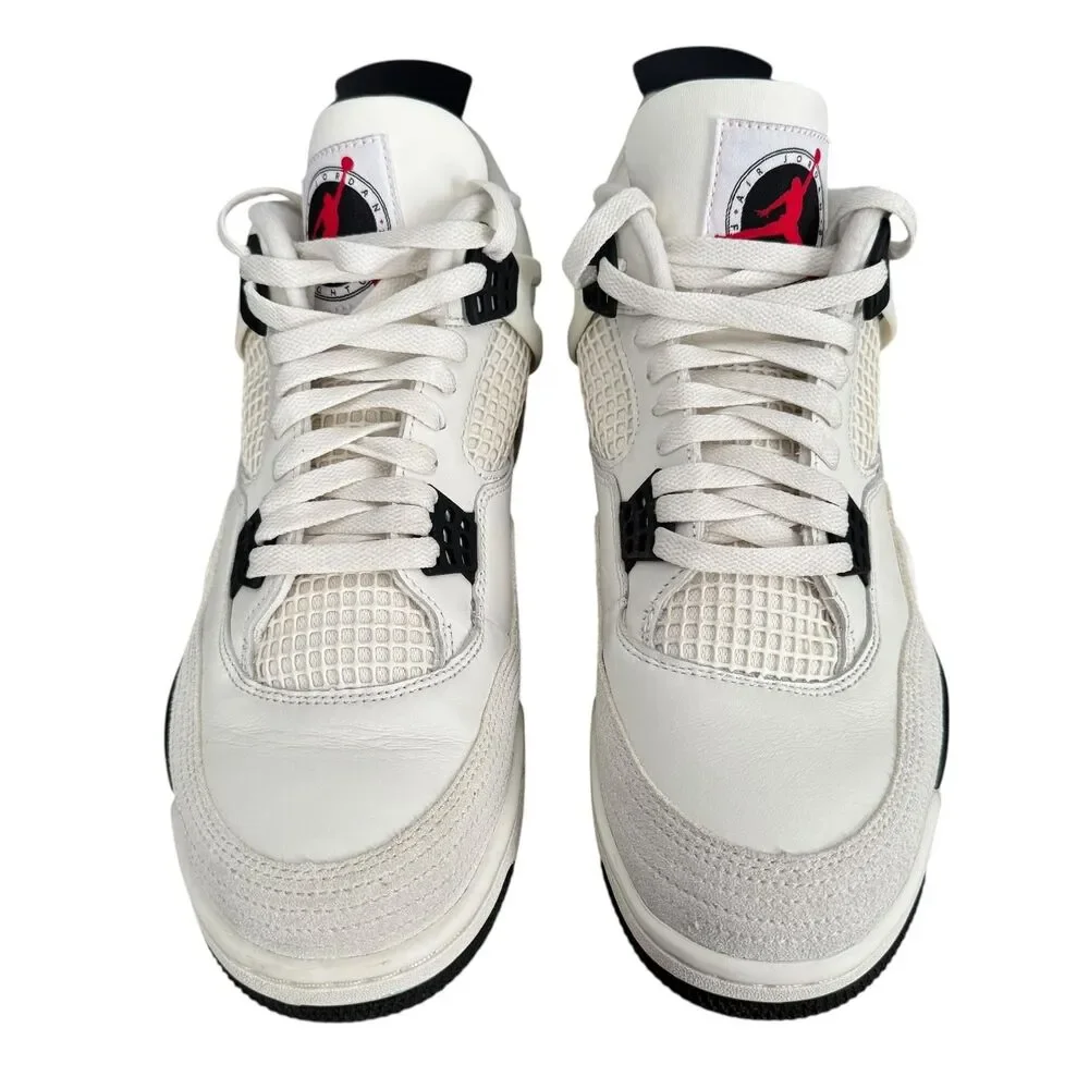Nike Air Jordan 4 Retro OG FC Shoes Sail Black Univ Red IM4002-100 Mens 11.5